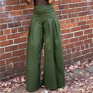 Olive Green Women's Balloon Pants